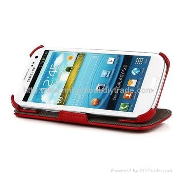 Leather Case for Samsung Galaxy S3/i9300 4