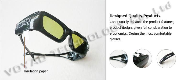 Universal DLP Link 3D shutter Glasses for All brands DLP 3D Projectors and DLP L 2