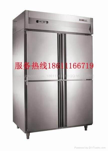 Four stainless steel freezer