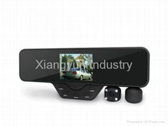 HD 1080P rearview mirror dvr camera car black box dash cam with dual lens