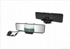 HD 720P rearview mirror dvr canera car black box with Bluetooth/GPS