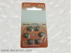  A13/PR48 Hearing Aid Battery / Zinc Air Battery