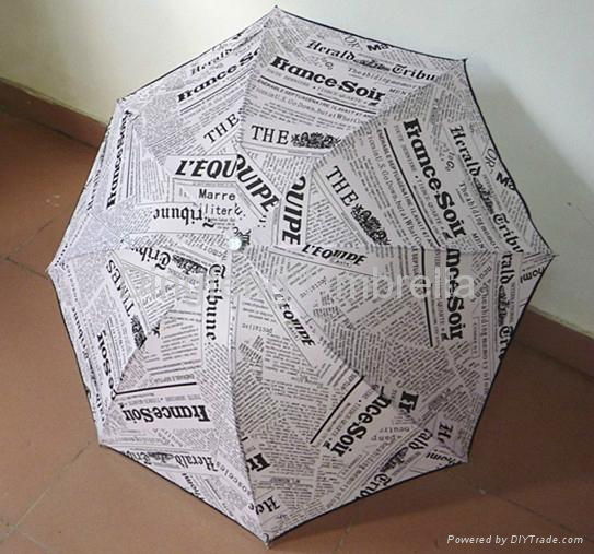 newspaper  3 folding umbrella  2