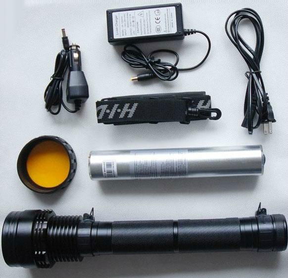 75w rechargeable hid flashlight 2