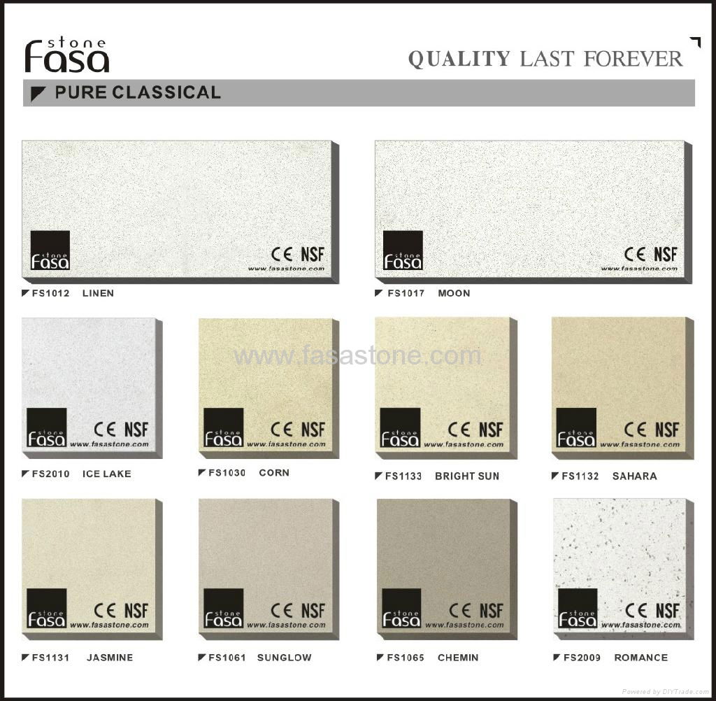 NSF approved eco-fiendly white quartz slabs 3