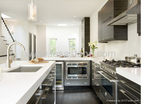 Modern Style White Quartz Kitchen Tops with 60 Popular Colors