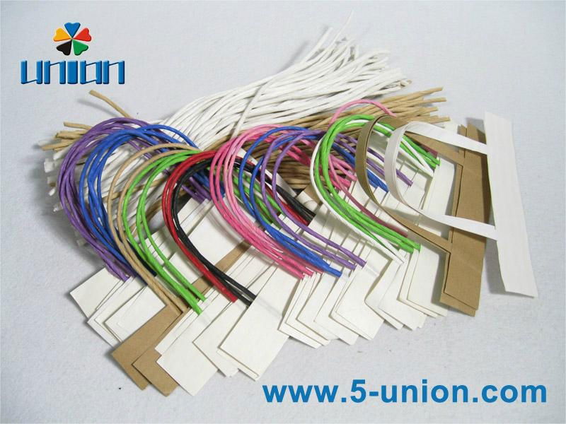 100% natural twisted paper cord handle with 4cm width paper sheet
