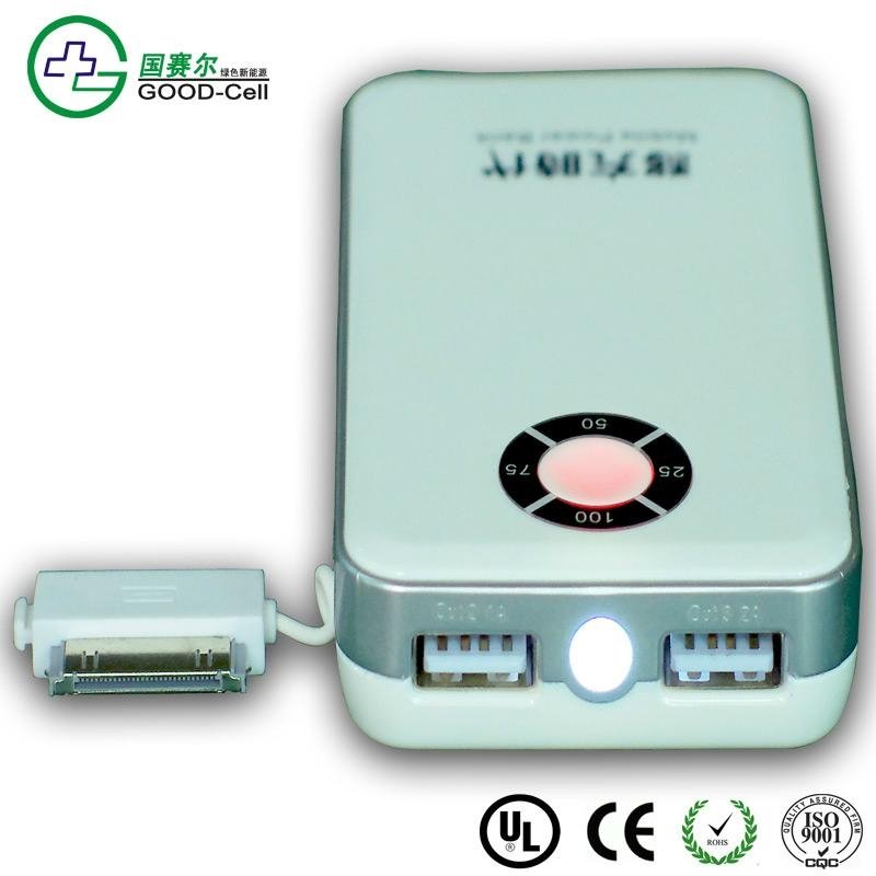  6000mAH  built in connector for Iphone, mobile power battery 3