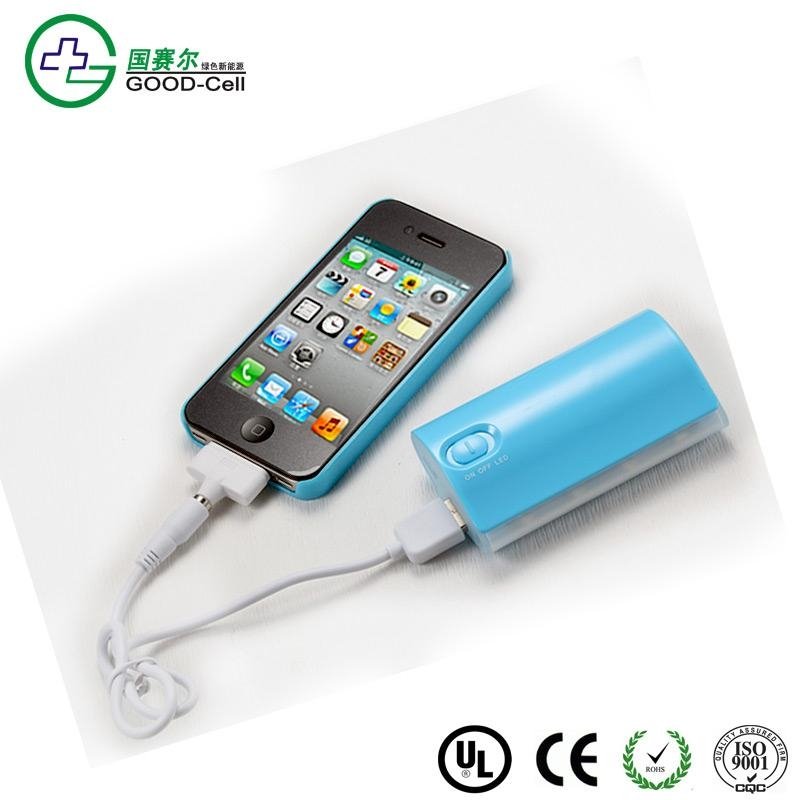 4400mAh emergency portable charger/recharger battery 4