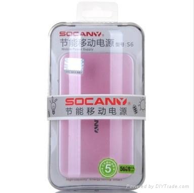 Universal USB Power Pack Power Bank Portable Charger SOCANY 5000mAH   2