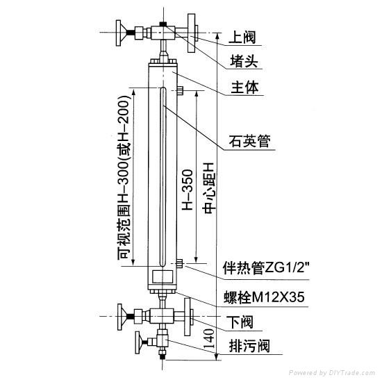 quartz tube level gauge