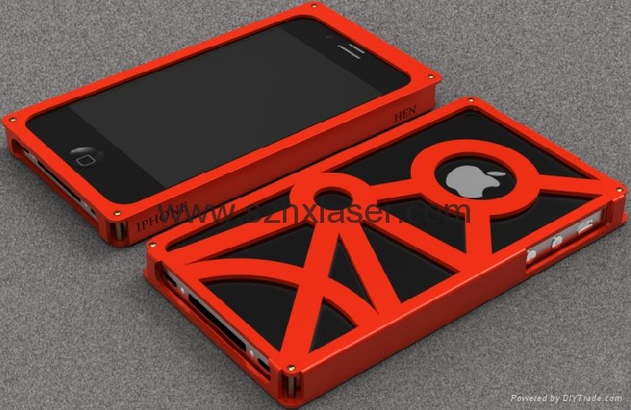 2012 Hot selling Fashion aluminum + PC mobile phone case for Iphone 5 in red