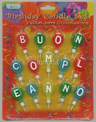 Birthday cake candle letters in French