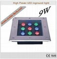 9W square led inground light 1