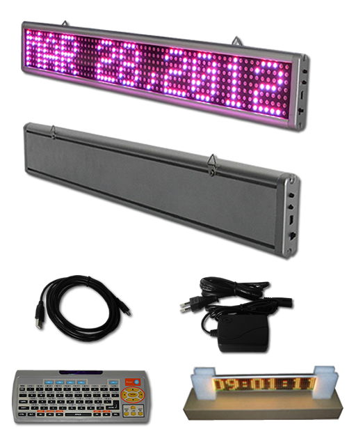 7 dot matrix english LED moving sign