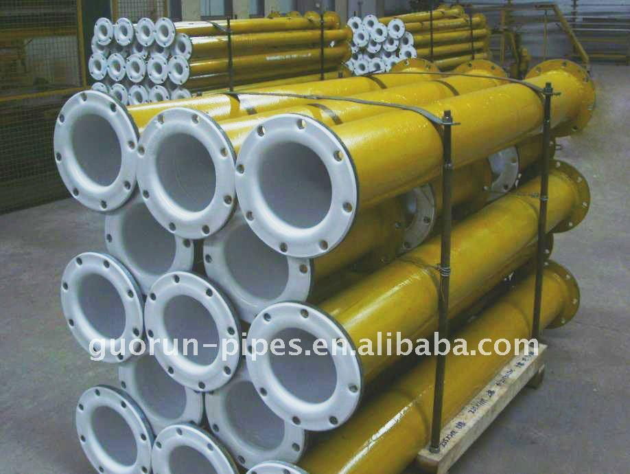 carbon steel plastic lined pipe for sea water treatment