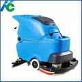 Double brush floor scrubber