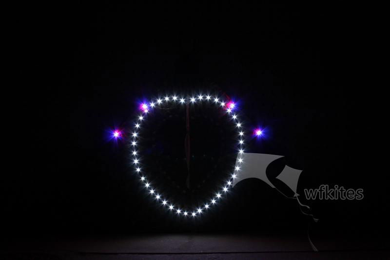 LED Night Kite,3m,Arch Dual Love,[106LED]--Leader Kite  4