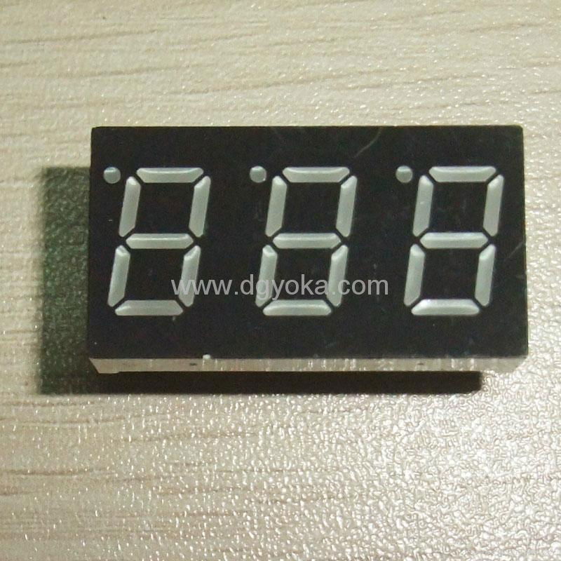 0.36" 7 segment 3 LED digital numeric display