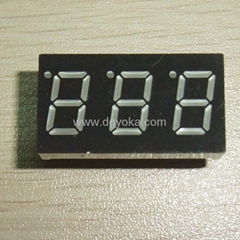 0.36" 7 segment 3 LED digital numeric display