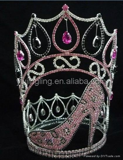 wholesale full round heels pageant crown