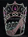 wholesale full round heels pageant crown 1