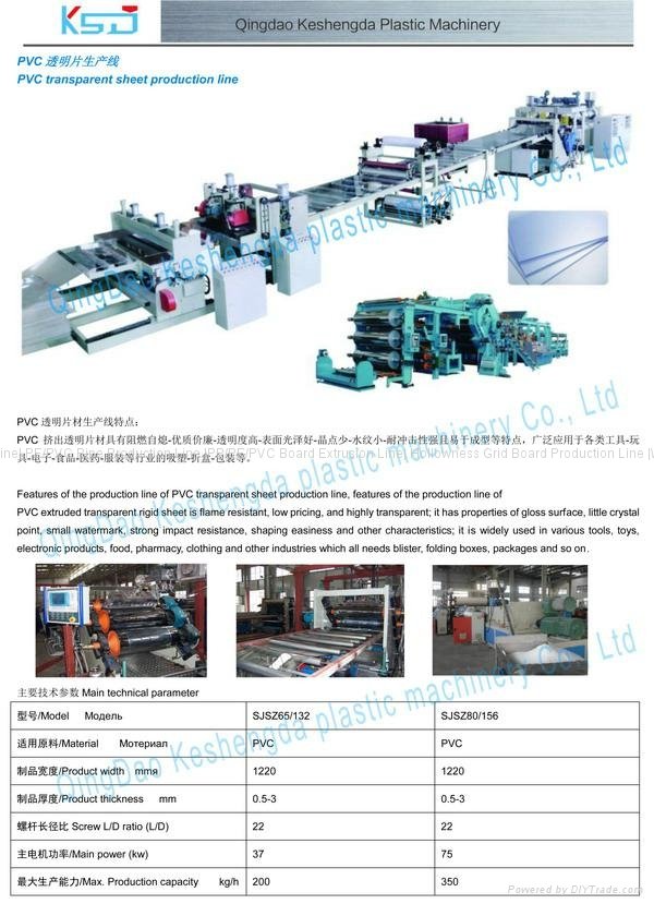 PVC transparent sheet production line 3