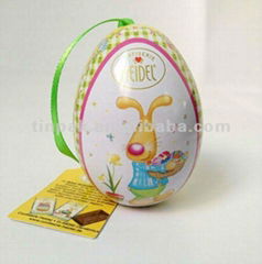 Easter Egg Tin,metal easter eggs,egg shape tin holiday promotional gifts