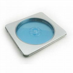 rectangular cd tin case with clear pvc window,metal media packaging,rectanguar 