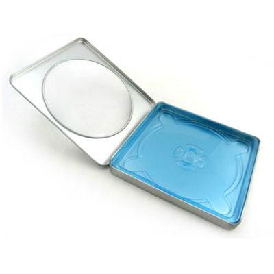 rectangular cd tin case with clear pvc window,metal media packaging,rectanguar  2