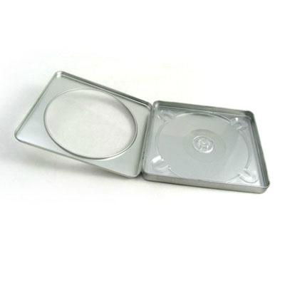 rectangular cd tin case with clear pvc window,metal media packaging,rectanguar  4