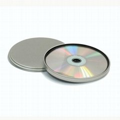 round cd tin case,metal cd tin packaging,round cd tin with window