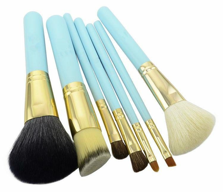 Top quality 7pcs makeup brush set with the cylindrical case  2