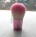 Pink synthetic hair mini blush brush