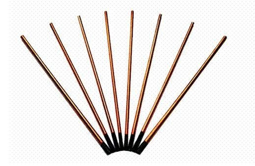 round copper coated carbon electrodes