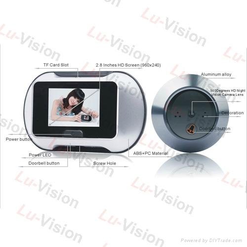Doorbell Digital Peephole Door Viewer of Taking Photo Spyhole Security Camera 2