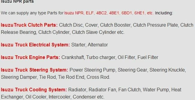 Isuzu NPR parts 2