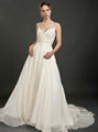 Ball Gown Sweetheart Chapel Train Wedding Dress With Wrap 1