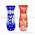 high quality engraved glass vase