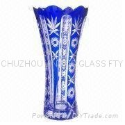 handmade carved high quality glass vase