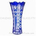 handmade carved high quality glass vase 1