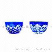 handmade high quality carved glass bowl