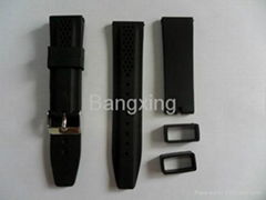 silicone watch band, wath strap, 24mm