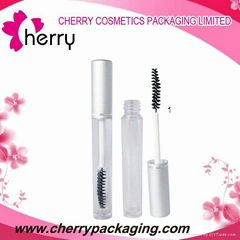 Cylinder shaped empty plastic comsetic container mascara container 