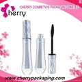 Empty plastic mascara tube with applicator cosmetic packaging 1