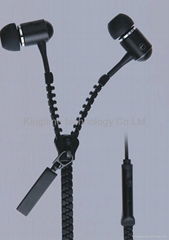 Zipper earphones, KINGTIME zipper in-ear