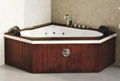 Corner Acrylic massage bathtub shower tray with skirt M-2035A for 2 persons 1