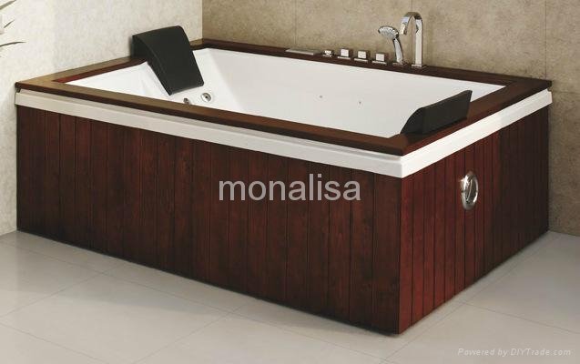 Corner Acrylic massage bathtub spa equipment jacuzzi pools with skirt M-2036A 