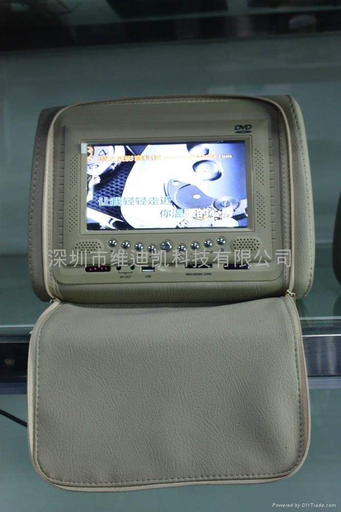Car headrest Video Player DVD Monitor with zipper 2