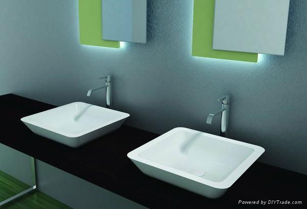 Stream Acrylic Bathroom Sink PB2057 5